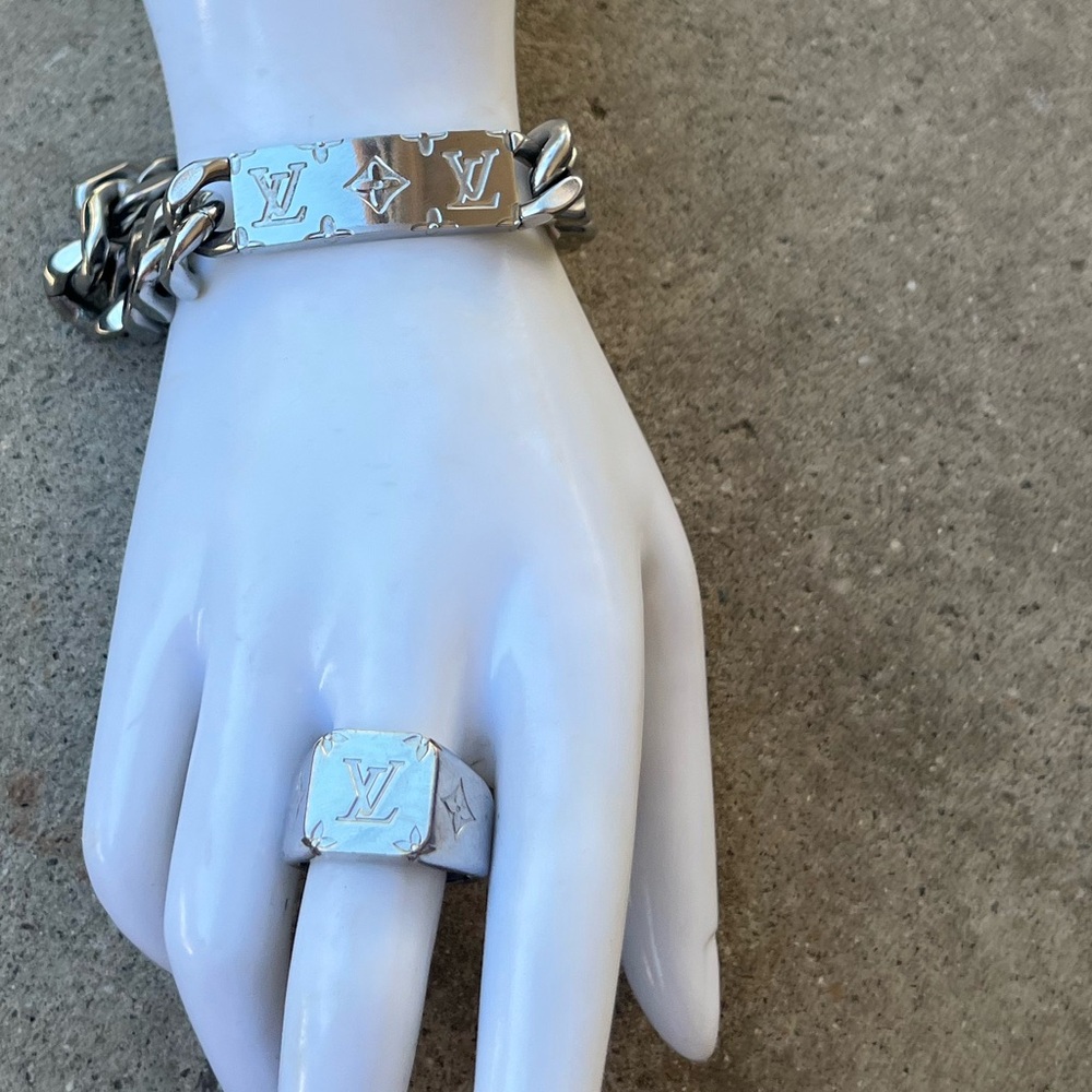 Louis Vuitton Chain Link Bracelet Monogram Men’s Bracelet Authentic Quality RARE - Picture 7 of 16